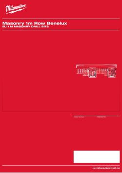 MILWAUKEE EU 1 m Masonry Drill Bits 4932480762 A4 PDF