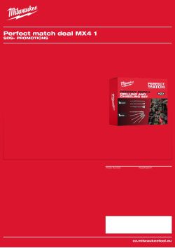 MILWAUKEE SDS+ Promotions 4932492654 A4 PDF