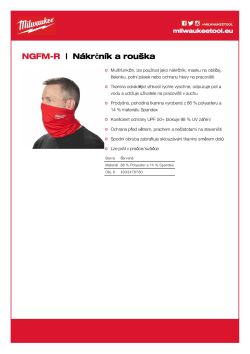 MILWAUKEE Funkční nákrčník, červený 4933478780 A4 PDF