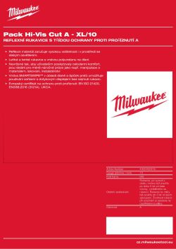 MILWAUKEE Rukavice Hi-Vis Cut Cut A - 10/XL - 12 párů 4932492916 A4 PDF