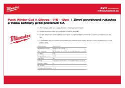 MILWAUKEE Zimní Rukavice CutA - 7/S - 12 párů 4932479705 A4 PDF