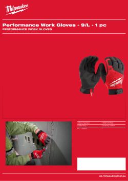 MILWAUKEE Rukavice Cut Performance - 9/L - 1 pár 4932498498 A4 PDF