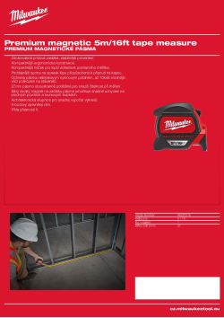 MILWAUKEE 5 m / 16 ft metrické & palcové 48227216 A4 PDF