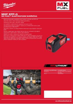 MILWAUKEE MX FUEL™ elektrofúzní svářečka 4933499034 A4 PDF