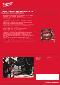 MILWAUKEE Metrický 48225305 A4 PDF