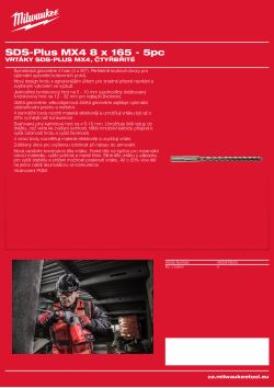 MILWAUKEE SDS-Plus MX4 drill bits 4932478533 A4 PDF