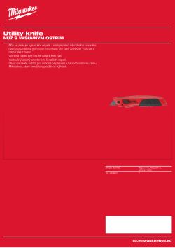 MILWAUKEE Nůž s výsuvným ostřím 48221910 A4 PDF