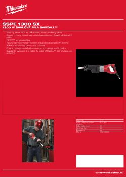 MILWAUKEE 1300 W šavlová pila SAWZALL® 4933429105 A4 PDF
