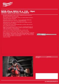 MILWAUKEE SDS-Plus MX4 drill bits 4932478530 A4 PDF