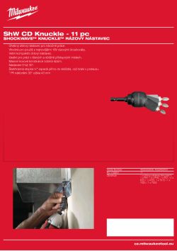 MILWAUKEE Display Rázový nástavec KNUCKLE™ sada 11 ks 4932352938 A4 PDF