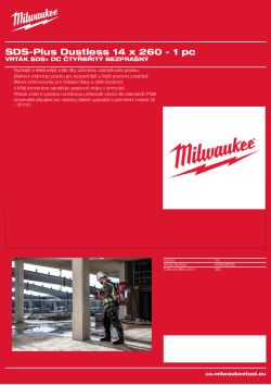 MILWAUKEE SDS-Plus Dustless drill bits 4932430036 A4 PDF