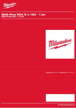 MILWAUKEE SDS-Plus RX4 - 4 Cut 4932451811 A4 PDF