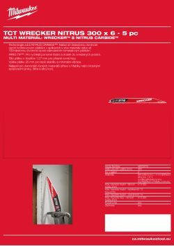 MILWAUKEE Multi Material: Wrecker with NITRUS carbide teeth 48005573 A4 PDF