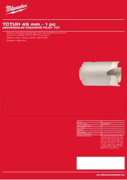 MILWAUKEE TCT Universal Holesaws 4932399104 A4 PDF