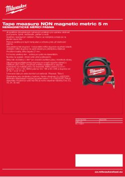 MILWAUKEE 5 m NEMAGNETICKÝ 48225306 A4 PDF