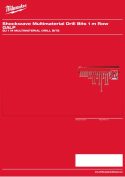 MILWAUKEE EU 1 m Multimaterial Drill Bits 4932479133 A4 PDF
