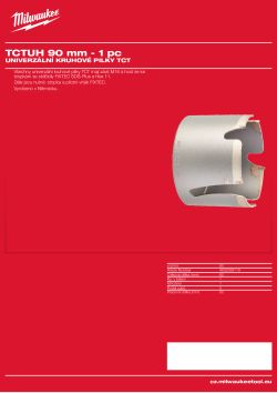 MILWAUKEE TCT Universal Holesaws 4932399119 A4 PDF