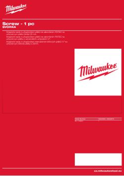 MILWAUKEE Šroub 06832960 A4 PDF
