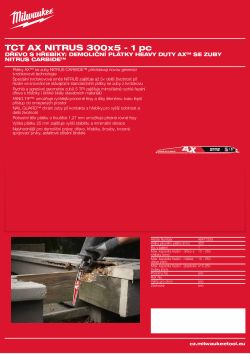 MILWAUKEE Plátek AX™ se zuby NITRUS CARBIDE™ – 300 mm – 1 ks 48477253 A4 PDF
