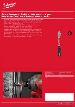 MILWAUKEE PH2 x 50 mm - 2 ks 4932472047 A4 PDF