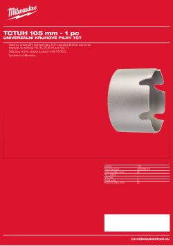 MILWAUKEE TCT Universal Holesaws 4932399120 A4 PDF