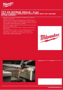MILWAUKEE Wood with Nails AX with NITRUS Carbide Teeth 48477553 A4 PDF