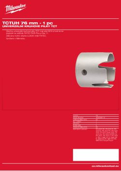 MILWAUKEE TCT Universal Holesaws 4932399115 A4 PDF