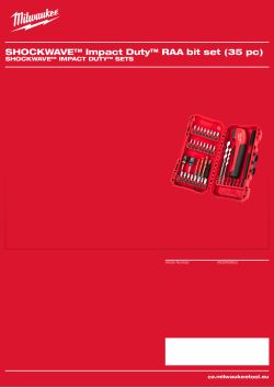 MILWAUKEE SHOCKWAVE™ Impact Duty™ sets 4932493653 A4 PDF
