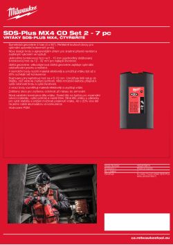 MILWAUKEE Pultový držák se sadou vrtáků SDS-Plus MX4 (7 kusů) 4932478674 A4 PDF