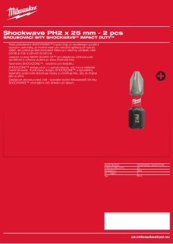 MILWAUKEE PH2 x 25 mm - 2 ks 4932472036 A4 PDF