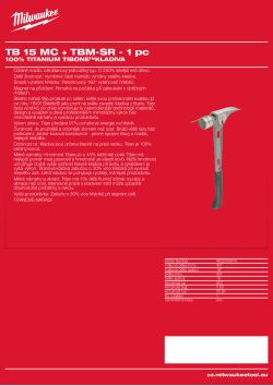 MILWAUKEE TB 15 MC + TBM-SR. 4932352578 A4 PDF