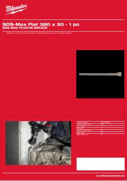 MILWAUKEE SDS-Max flat chisels 4932399908 A4 PDF