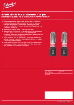 MILWAUKEE Shockwave bits PZ 4932500357 A4 PDF