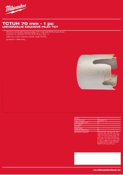 MILWAUKEE TCT Universal Holesaws 4932399112 A4 PDF