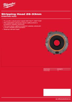 MILWAUKEE Odizolovací hlavice 26-33 mm 4932499279 A4 PDF