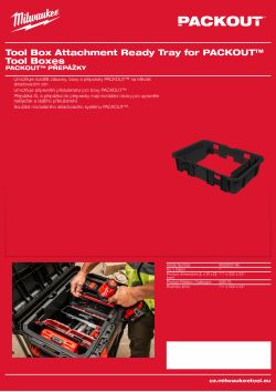 MILWAUKEE PACKOUT™ přihrádka pro boxy na nářadí s možností připevnění příslušenství 4932500146 A4 PDF