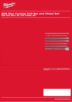 MILWAUKEE SDS Max Drill Bit and Chisel Set 4932478074 A4 PDF
