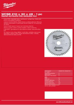 MILWAUKEE Circular saw blades for portable tools 4932352136 A4 PDF