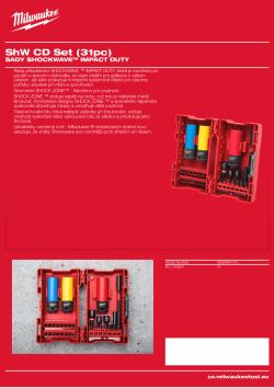 MILWAUKEE 31 ks sada  bitů a nástrčných klíčů SHOCKWAVE™ IMPACT DUTY 4932464170 A4 PDF