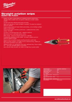 MILWAUKEE Nůžky na plech - přímé 48224030 A4 PDF