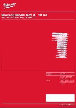 MILWAUKEE Sada pilových plátků SAWZALL™ (12 ks) 49472229 A4 PDF