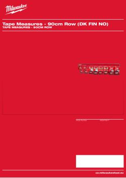 MILWAUKEE Tape Measures - 90cm Row 4932478577 A4 PDF
