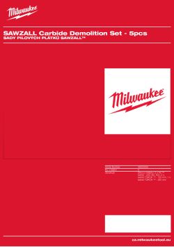 MILWAUKEE Sada demoličních plátků SAWZALL™ (5 ks) 49225505 A4 PDF