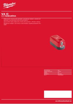 MILWAUKEE 4 V nabíječka 4932399983 A4 PDF