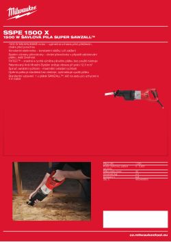 MILWAUKEE 1500 W šavlová pila super SAWZALL® 4933429140 A4 PDF