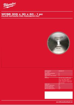 MILWAUKEE Circular saw blades for mitre saws 4932352141 A4 PDF