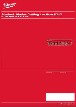 MILWAUKEE EU 1 m Starlock Blades 4932479128 A4 PDF