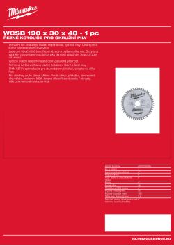 MILWAUKEE Circular saw blades for portable tools 4932256388 A4 PDF