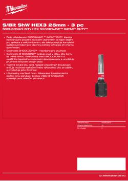 MILWAUKEE Shockwave bits Hex 4932500379 A4 PDF