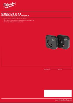 MILWAUKEE Matrice nůžek na profily 22 x 41 mm 49161316 A4 PDF